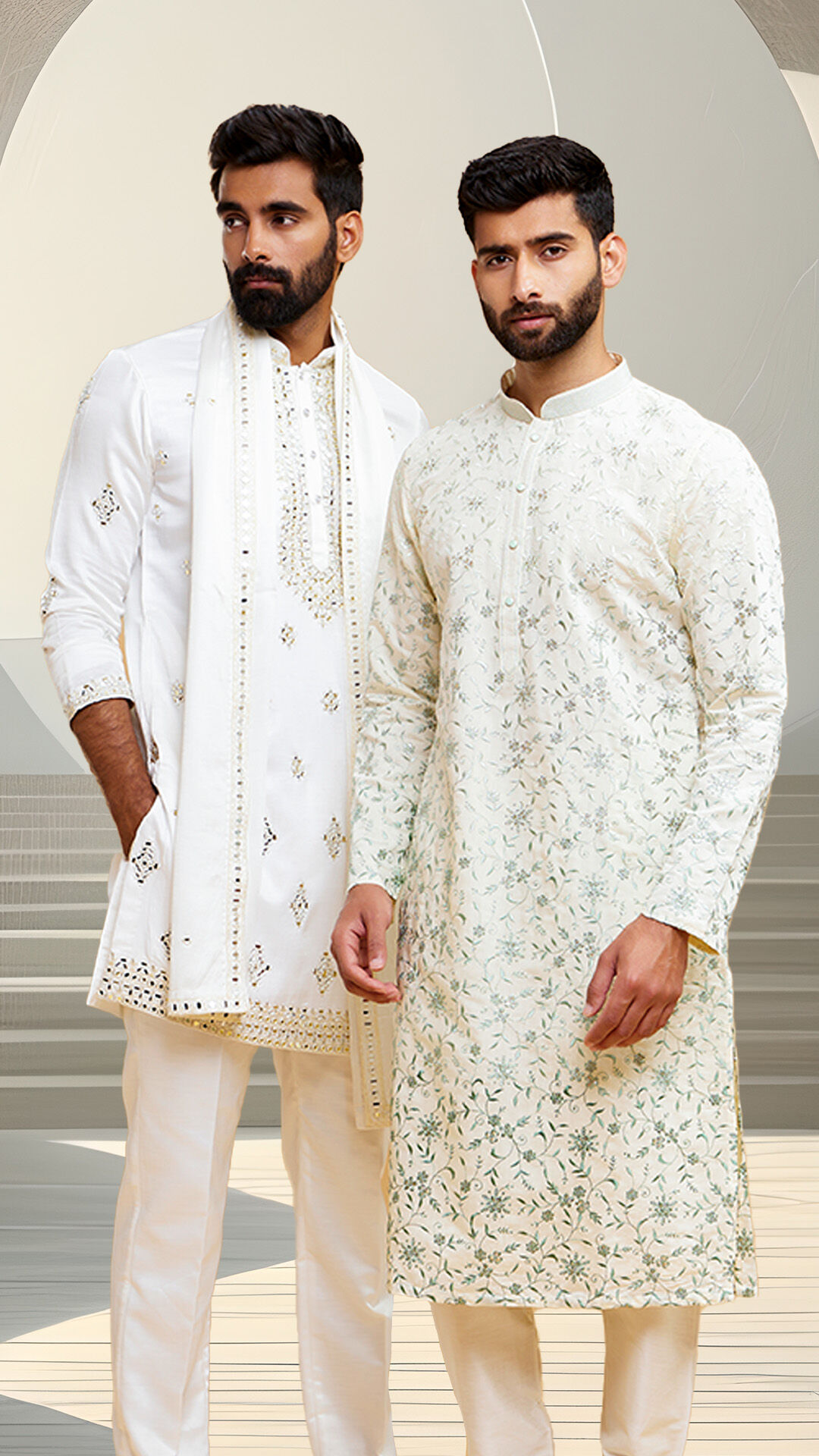 Men wearing an Indo-Western outfit